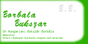 borbala bukszar business card