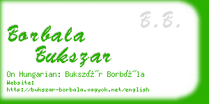 borbala bukszar business card